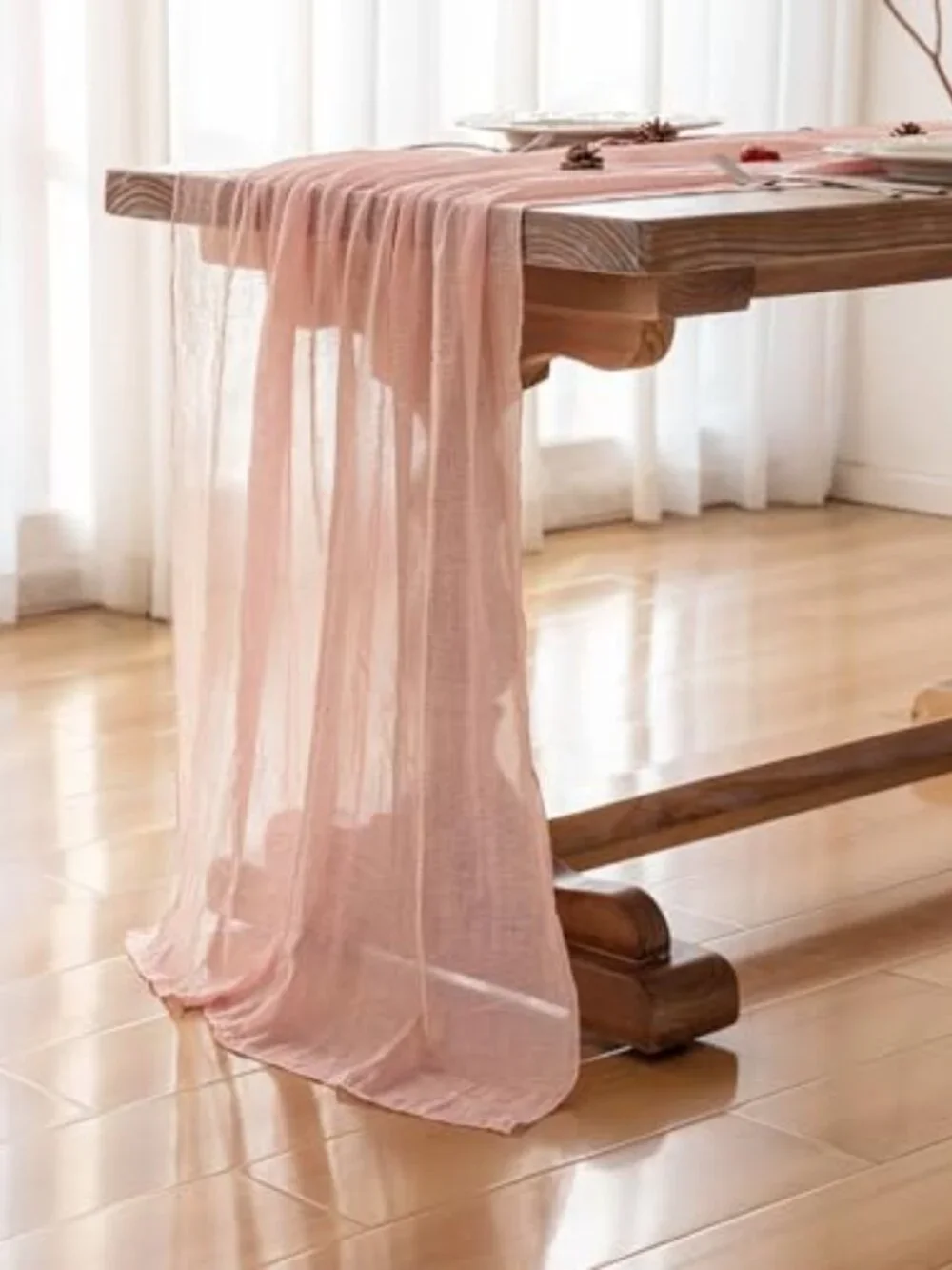 N/A pink cheesecloth